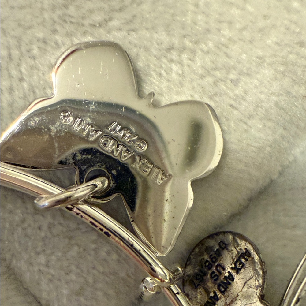 Alex and Ani Silver and Green Charm Bracelet Duo - Picture 5 of 6